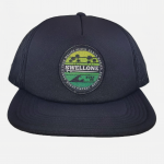 Black trucker cap with Swellone logo.