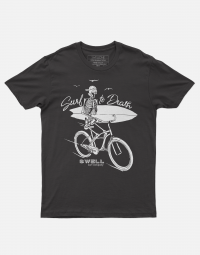 Surf to Death - blk - tshirt