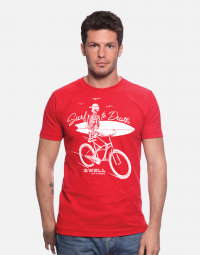 Surf to Death - shirt - Red