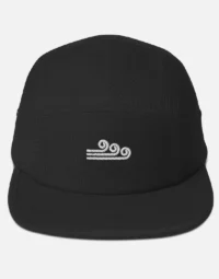 Hat - 5 Panel Camper - Black - Front