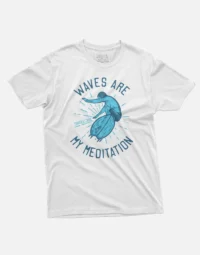 Waves Are My Meditation - Tshirt - White